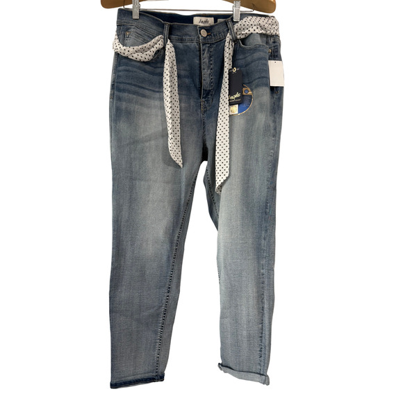 Angels Forever Young Jeans Women’s 18W Convertible with Removable Scarf Belt NEW - Picture 1 of 12
